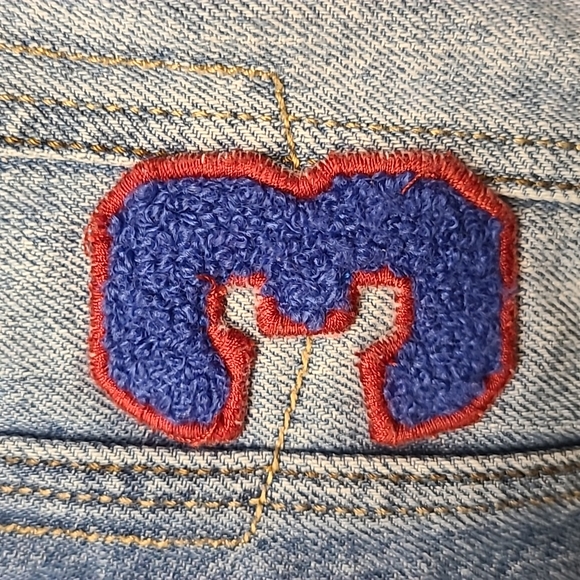 H&M denim jacket with soft grey sleeves - Picture 7 of 8